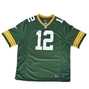 Green Bay Packers Aaron Rodgers Size 2XL Nike Football Game Jersey On Field